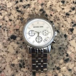 Michael Kors watch with white face